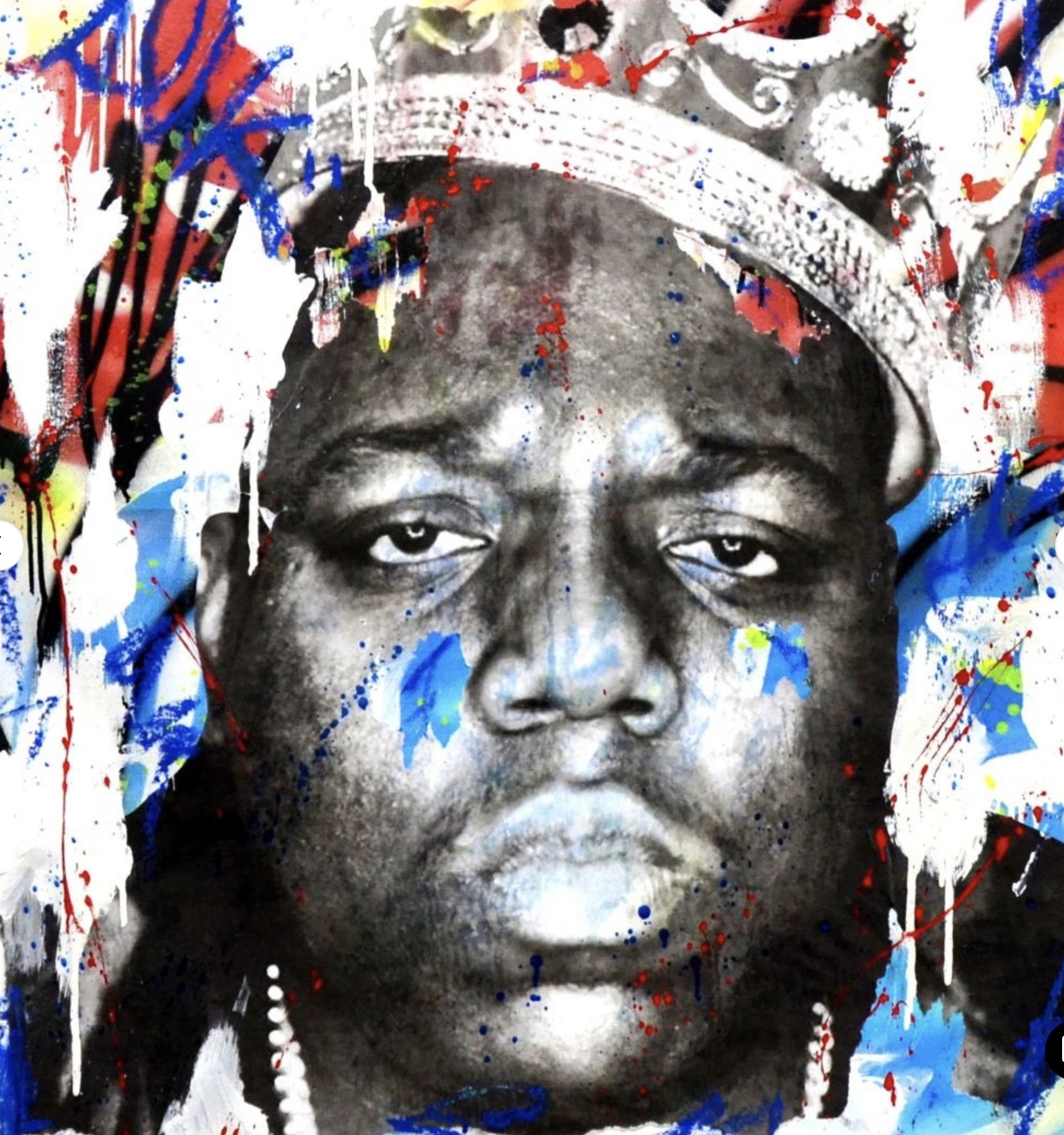 Biggie, 2024 by Seek One: Reimagining an Icon Through Layers of Color and Memory